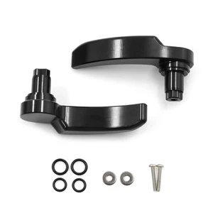Black CNC Saddlebag Latch Lever Lid Lifter For Harley Touring Street Glide 14-21 - Foto 1 di 12