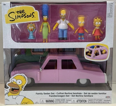 "Juego de sedán familiar de Los Simpson con figuras de 2,5"" exclusivo de Target Jakks Pacific" Foto 1 de 2