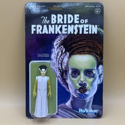 Figura de Reacción Super 7 Universal Studios Monstruos La Novia de Frankenstein Nueva Foto 1 de 3