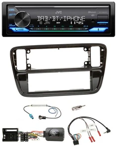 JVC Bluetooth DAB USB Lenkrad Autoradio für VW Up AA AAN 11-16 Klavierlack - Bild 1 von 11