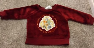 Harry Potter velour sweatshirt Baby 1 Piece Size 9 Months pull over burgundy - Picture 1 of 4