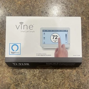 Vine Smart WiFi Touchscreen Programmable Thermostat (TJ-919B) w/ Nightlight - Picture 1 of 10