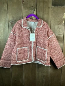Chaqueta acolchada ligera Böhme flores borgoña XS - Imagen 1 de 3