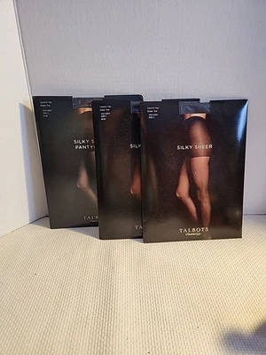 3 PARES TALBOTS PANTIMEDIAS TRANSPARENTES SEDOSAS MUJER Talla C CONTROL TOP COLOR GRIS CENIZA NUEVAS Foto 1 de 4