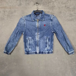 Vintage Polo Ralph Lauren Niño’s Talla 7 Denim Cremallera Completa Chaqueta Vaquera Azul - Imagen 1 de 11