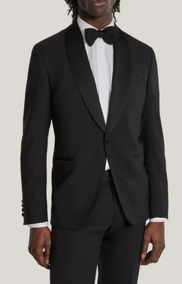 Jack Victor Ethan Shawl Collar Black Wool Tuxedo Size 40 R  RETAIL $1,198 - Image 1 of 4