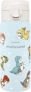 mofusand Double layer vacuum insulated stainless steel one-push bottle 350ml [Mo - Picture 1 of 4
