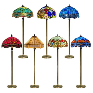 Tiffany Floor Lamps Stained Glass HandCrafted Style for Home And Office Decor UK - Picture 1 of 13