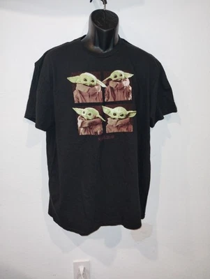 Camiseta negra Star Wars Baby Yoda Mandalorian talla XL Foto 1 de 3