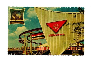 Postal Feria Mundial de Nueva York 1964 AMF MONORRAÍL logotipo grande festoneado  - Imagen 1 de 1