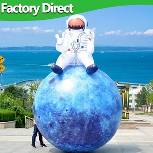 Giant Inflatable Waving Astronaut Space Man W/LED Light Cartoon Spaceman Event - Picture 1 of 12