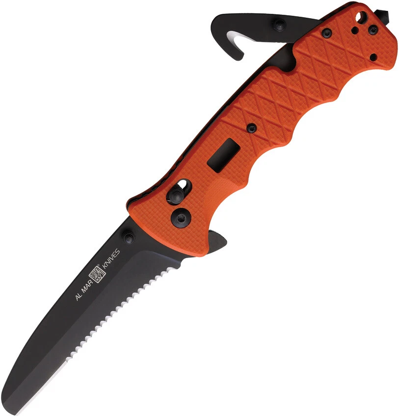 Al Mar Rescue Assist Max-Lock Orange G10 Folding D2 Pocket Knife 1050RAK - Image 1 of 1