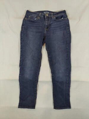 Signature Levi's Strauss Jeans Women 8 W29 Modern Slim Cuffed Stretch Denim Blue - Image 1 of 4