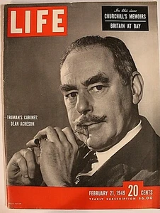 Life Magazine February 21, 1949 - Truman's Cabinet, Dean Acheson - Picture 1 of 3