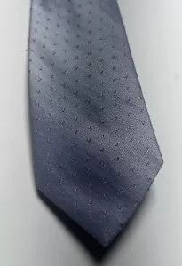 Calvin Klein Krawatte Seidenmischung blau Punkte Muster UVP 69,50 $ neu mit Etikett - Bild 1 von 3