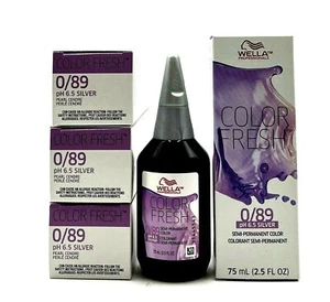 Wella Color Fresh 0/89 pH 6.5 Silver Semi-Permanent Color 2.5 oz-3 Pack - Picture 1 of 1
