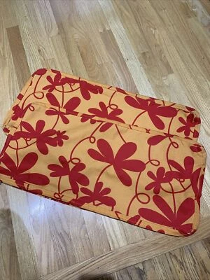 Lote/2 Fundas de Cojín Ikea Karlstad Funky Naranja y Rojo Patrón Floral Foto 1 de 4