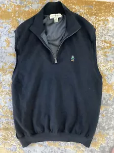 FAIRWAY & GREENE Maglione Golf Uomo (L) Nero Lana Senza Maniche Logo ROCHESTER CC - Foto 1 di 6
