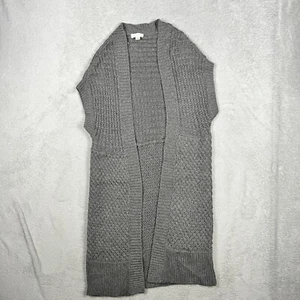 Witchery Cardigan Women Size Small S Sleeveless Long Wool Blend Grey - Picture 1 of 6