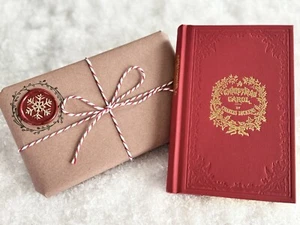 GIFT WRAPPED🎁A Christmas Carol Charles Dickens Silk Binding 1st Edition Replica - Picture 1 of 12