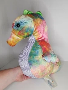 Build A Bear Seahorse Plush Watercolor Rainbow 14" Stuffed Animal Toy EUC - Picture 1 of 7