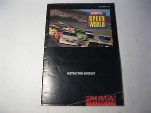 ESPN Speed World Super Nintendo SNES instruction manual only  - Picture 1 of 2