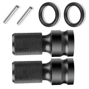 2Pc Socket Adapter Drill Hex Shank Chuck Change Impact Driver Tool 1/2" To 1/4" - Picture 1 of 16