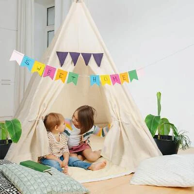 ALL KIDS UNITED Tipi Kinderzelt Baumwolle XXL; Kinderspielzelt Indianerzelt Spielzelt für Kinder