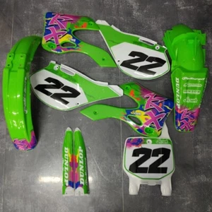 Plastics + Graphics Kawasaki KX125 KX250 1999-2002 Plastics kit with Decals - Picture 1 of 21