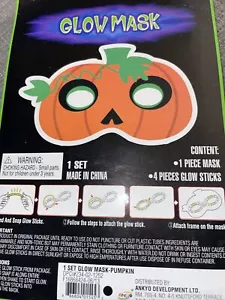 hard to find - glow mask by ankyo pumpkin mask (great For Trick Or Treating) - Picture 1 of 2