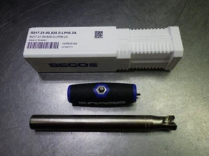 SECO 5/8" 2 Flute Coolant Thru Endmill R217.21-00.625.0-LP06.2A (LOC2756A) - Picture 1 of 4