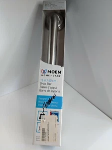 Manija de barra Moen Grab baño tornillo oculto níquel cepillado 16""/40 cm x 1-1/4"" NUEVO - Imagen 1 de 7