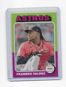 LOTE DE TARJETAS BASE Framber Valdez 2024 Topps Heritage #314 Houston Astros - Imagen 1 de 2