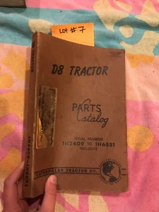 UP TO 1950 CATERPILLAR D8 TRACTOR FACTORY PARTS CATALOG MANUAL 1H2409-1H6851 - Picture 1 of 2