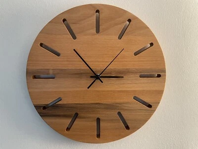 Wanduhr Holz Buche rund handgefertigt - Bild 1 von 4