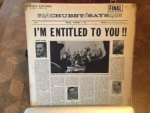 CHUBBY JACKSON - I'm Entitled to You!! ~ARGO 625 {dg orig} w/Jackie Paris - RARE - Foto 1 di 5