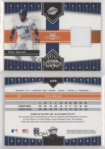 2005 Donruss Champions Impressions Materials Tony Gwynn #439 HOF