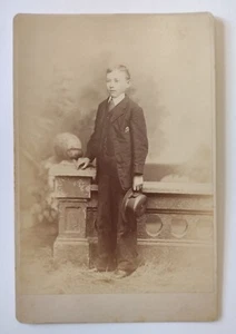 Antique 1881 B&W Clayton E. Woodruff Cabinet Card Photograph Bridgeton, NJ - Picture 1 of 2