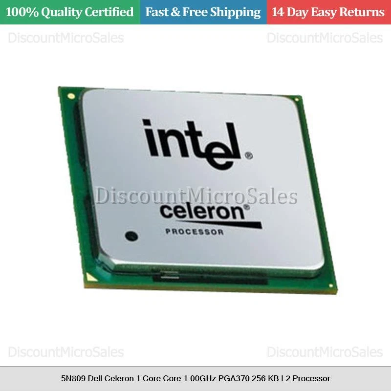 5N809 Dell Celeron 1 Core Core 1.00GHz PGA370 256 KB L2 Processor - Image 1 of 1