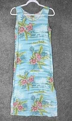 Maxi Vestido Tahiti Reef Club Para Mujer Talla Pequeña Sin Mangas Floral Rayón Aberturas Laterales Foto 1 de 4