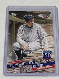 2019 Topps Opening Day 150 Years of Fun Babe Ruth New York Yankees #YOF-5 Card