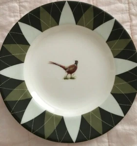 SPODE GLEN LODGE ARGYLE PHEASANT 2pc BREAD BUTTER PLATE 6.5" MADE ENG BRAND NEW - Picture 1 of 7