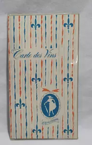 Lista Vini Vintage Da Carte des Vins New Orleans Menù Vini Anni 60 - Foto 1 di 3