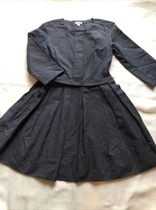 NEW WITHOUT TAGS WOMENS GAP DRESS SIZE 2 NAVY WITH SMALL WHITE DOTS 3/4 SLEEVES - Picture 1 of 4