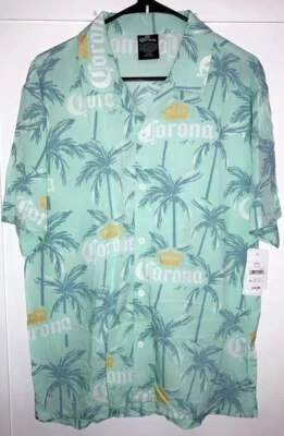 Corona Men's Woven Shirt with Short Sleeves Size Small (34-36)  Light Green, New - Image 1 of 4