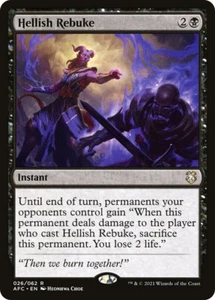 Magic The Gathering Hellish Rebuke - Adventures in the Forgotten Realms Commander #026 - Imagen 1 de 1