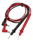 Red Black Multimeter Ammeter Volt Test Meter Cable Probe Pair Leads 4Mm Plugs Uk