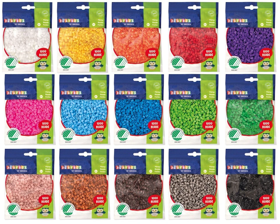 Playbox Bügelperlen 1000 Stück Standardfarben midi - Bild 1 von 1