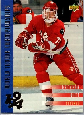 1993-94 Upper Deck - #544 Brendan Witt World Junior Championship - Image 1 of 2