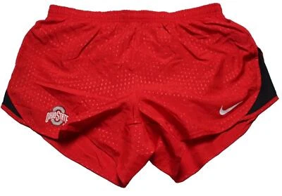 NIKE Womens 3" Tempo Ohio State OSU Running Athletic Shorts Red/Black Sz M - Image 1 of 4